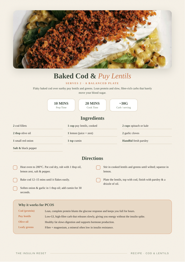 A recipe card, one of 21