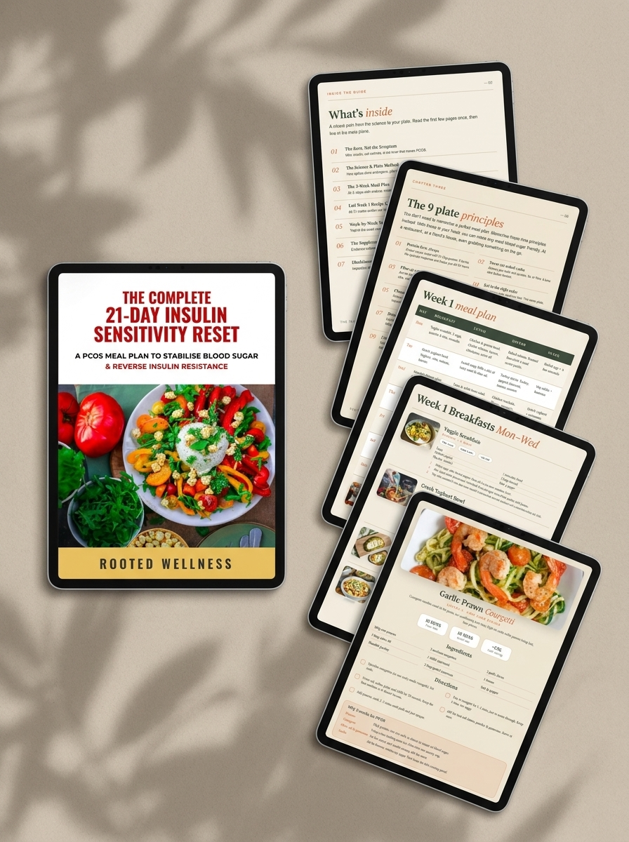 21-Day Insulin Sensitivity Reset | PCOS Meal Plan & Hormone Balance Guide (PDF)